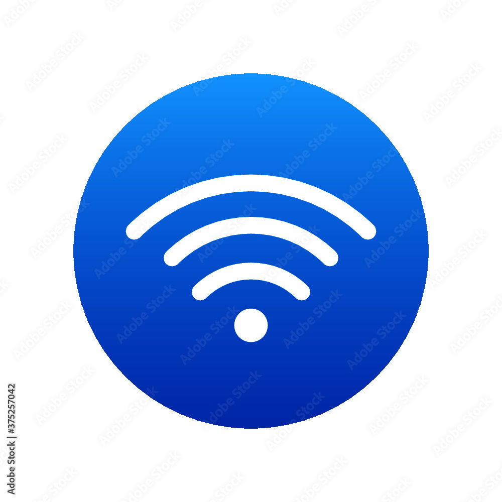 Wifi Icon in Blue Bubble Wifi Icon in Blue Bubble