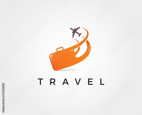 minimal travel logo template - vector illustration