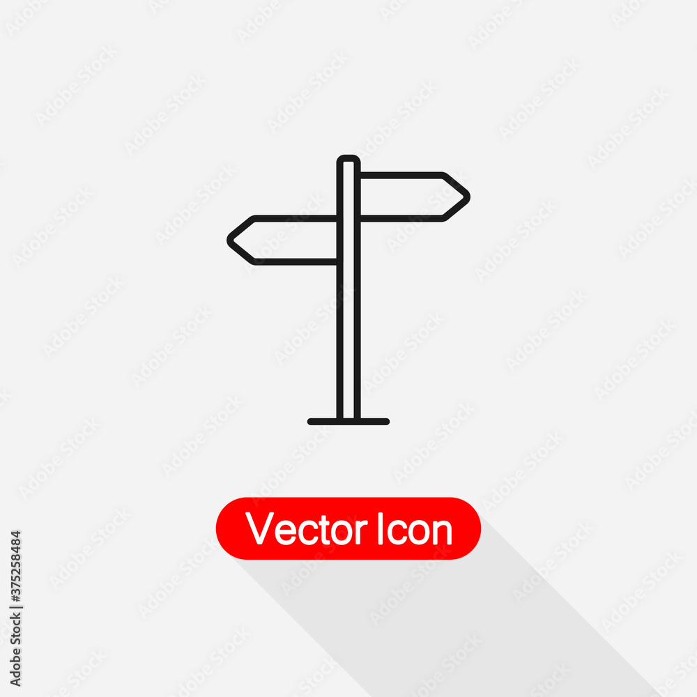 Signpost Icon Signpost Pointer Icon Vector Illustration Eps10