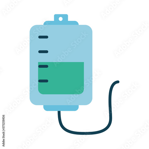 iv bag icon, flat style