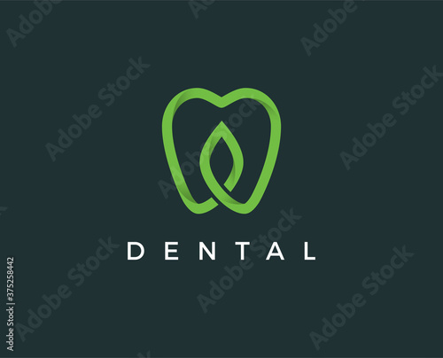 minimal dentistry logo template - vector illustration