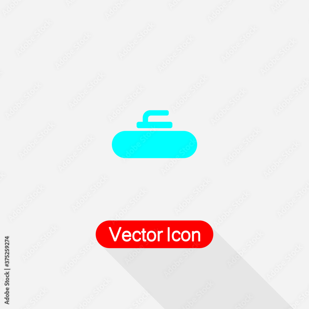 Stone For Curling Icon Vector Illustration Eps10 Stone For Curling Icon Vector Illustration Eps10