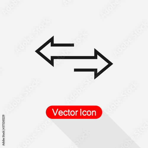 Two Side Arrow Icon, Left Arrow And Right Arrow Icon Vector Illustration Eps10