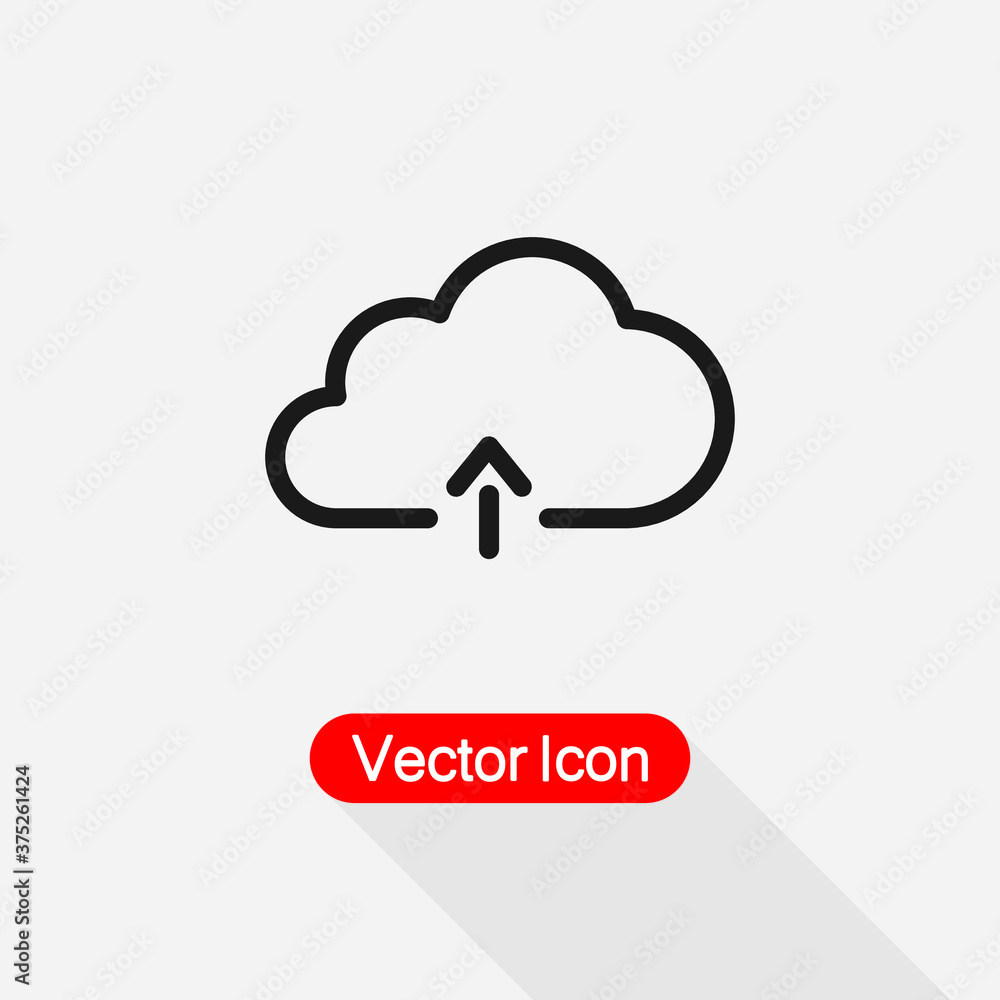 Upload Cloud Icon Vector Illustration Eps10