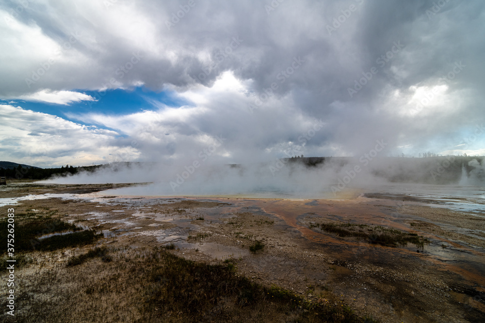 Rainbow Pool in the Biscuit Basin, Yellowstone Park Rainbow Pool in the Biscuit Basin, Yellowstone Park