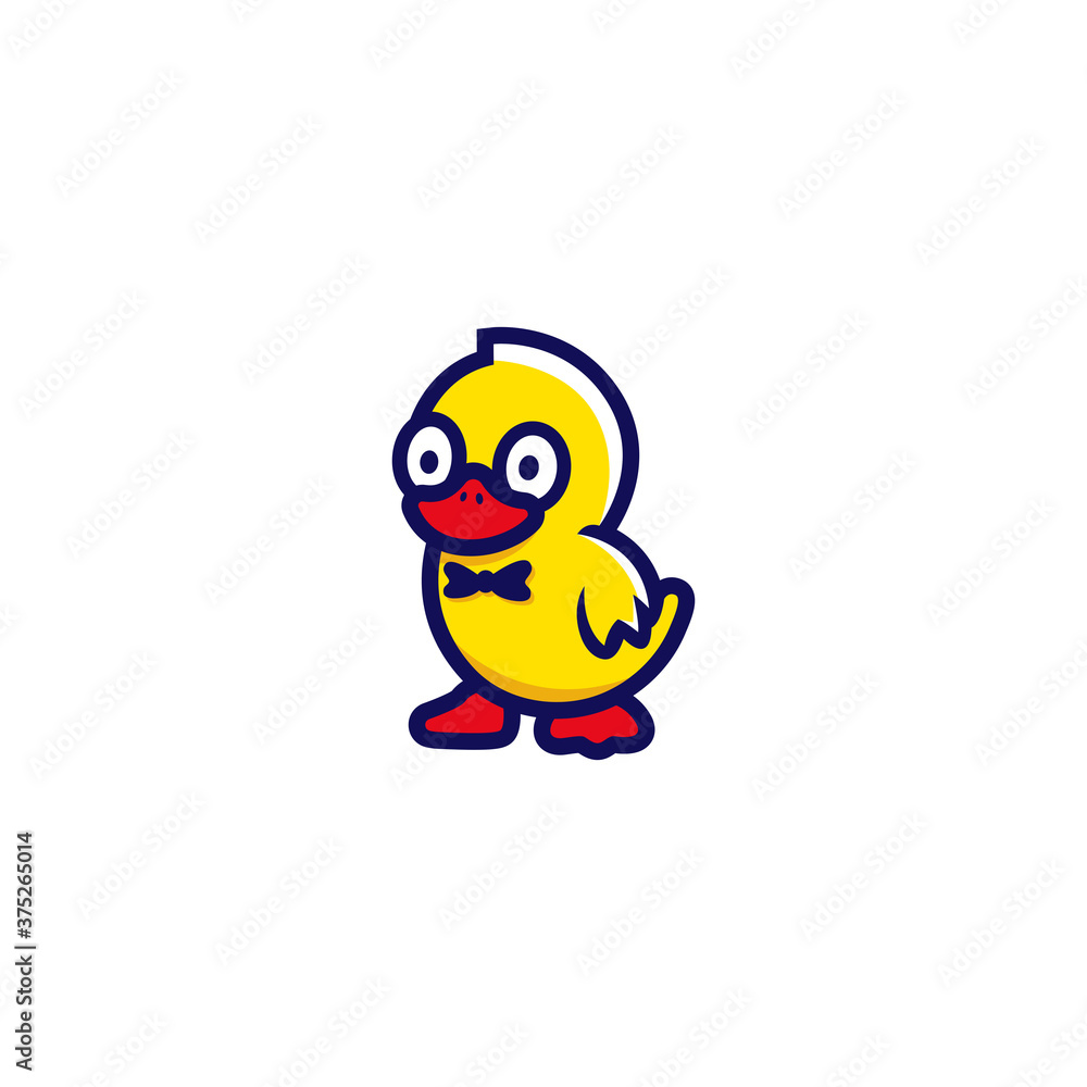 Creative fun drawing baby duck with variant color Creative fun drawing baby duck with variant color