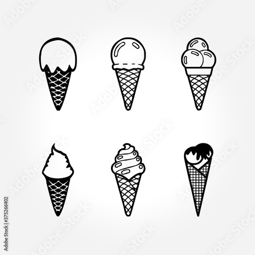 set of ice cream
