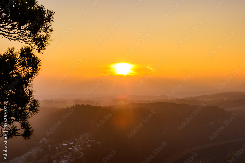 Sächsische Schweiz Sonnenaufgang Sächsische Schweiz Sonnenaufgang
