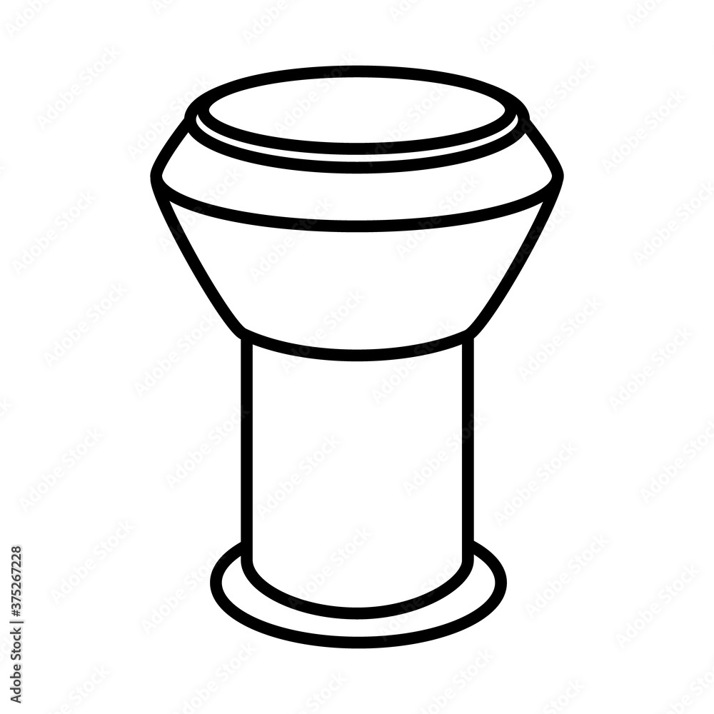 goblet drum icon, line style goblet drum icon, line style