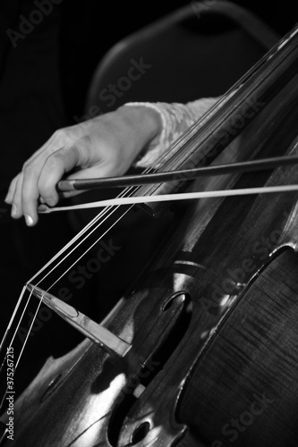 musician playing cello