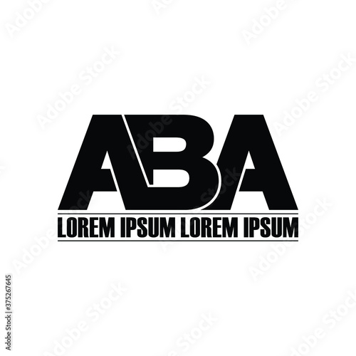 ABA letter monogram logo design vector photo