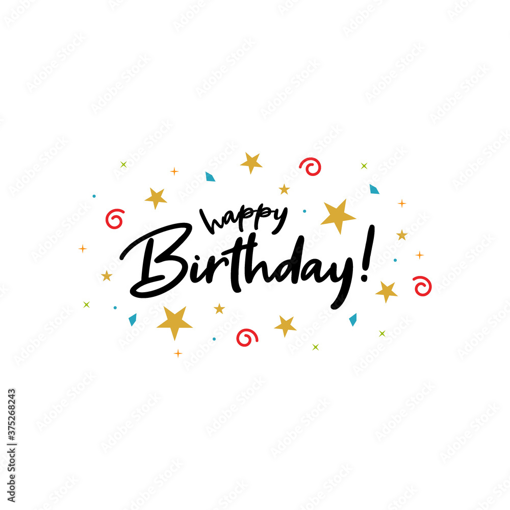 Happy birthday banner vector design. Happy birthday banner vector design.
