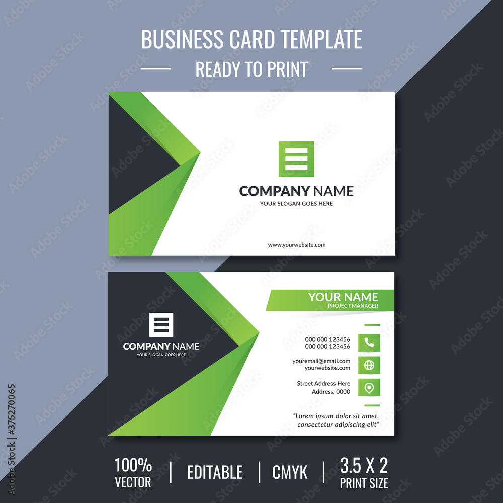 Double sided design business card