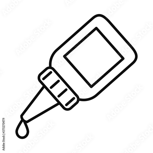 eye drops bottle icon, line style