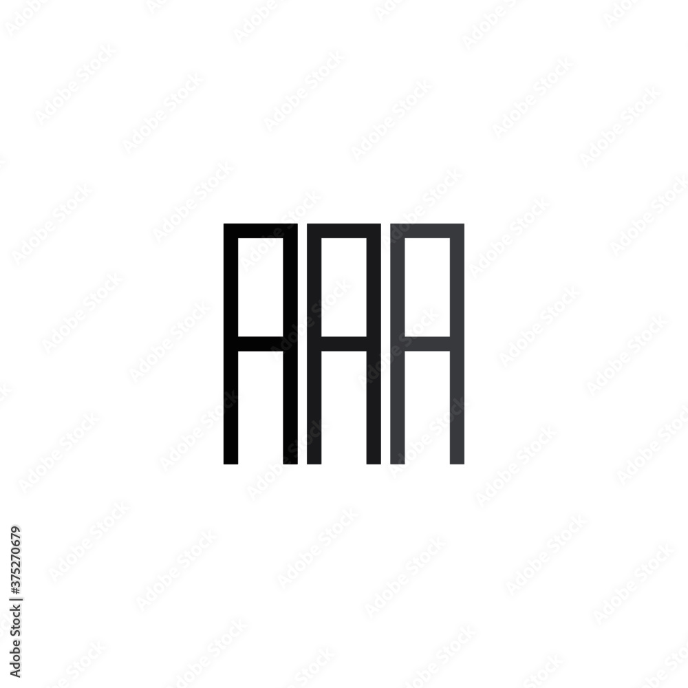 Initial Letters AAA logo icon Vector Illustration