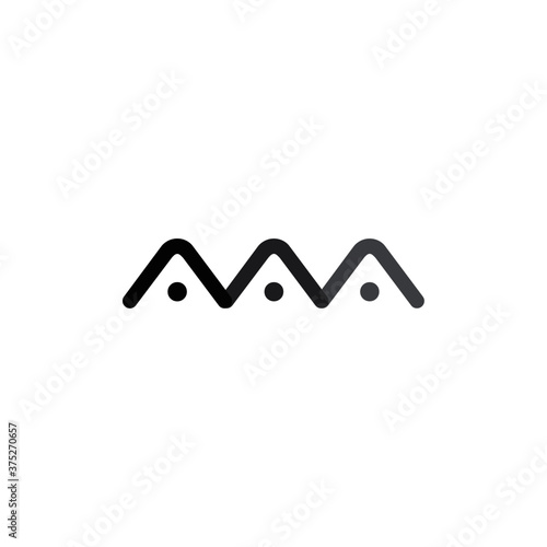 Initial Letters AAA logo icon Vector Illustration