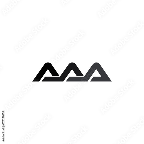 Initial Letters AAA logo icon Vector Illustration
