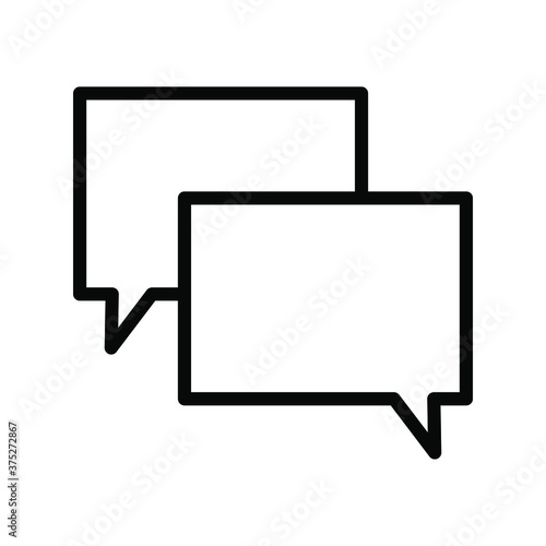 Live chat, chat box, contact us web line icon, internet related outline icon isolated on white background EPS Vector