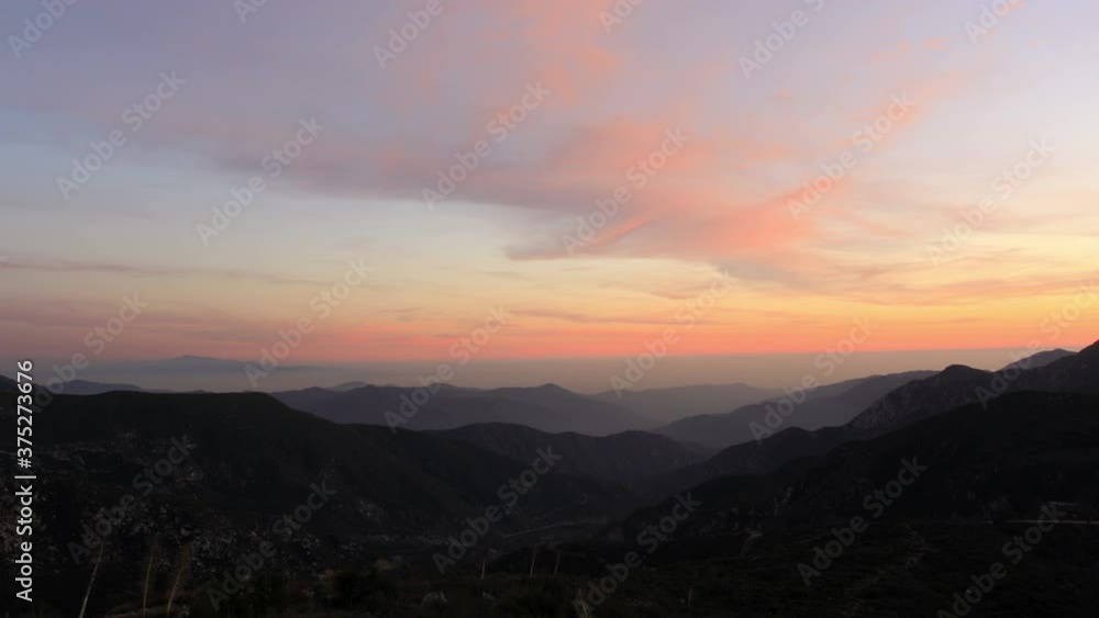 San Gabriel Mountains National Monument Sunset HDR Time Lapse Magical Hours California USA San Gabriel Mountains National Monument Sunset HDR Time Lapse Magical Hours California USA