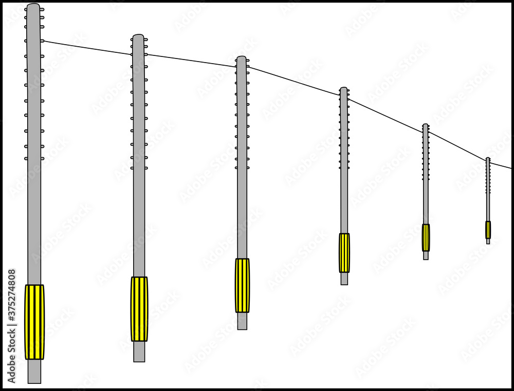 シンプルな電信柱のイメージ素材