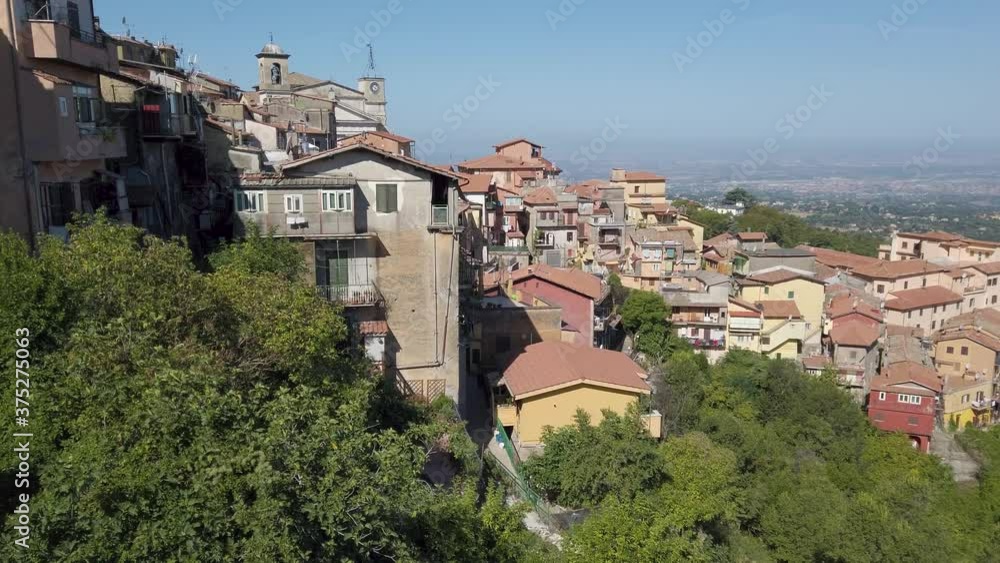 Panoramic sight in Rocca di Papa, small town in the Province of Rome. Lazio, Italy. Panoramic sight in Rocca di Papa, small town in the Province of Rome. Lazio, Italy.