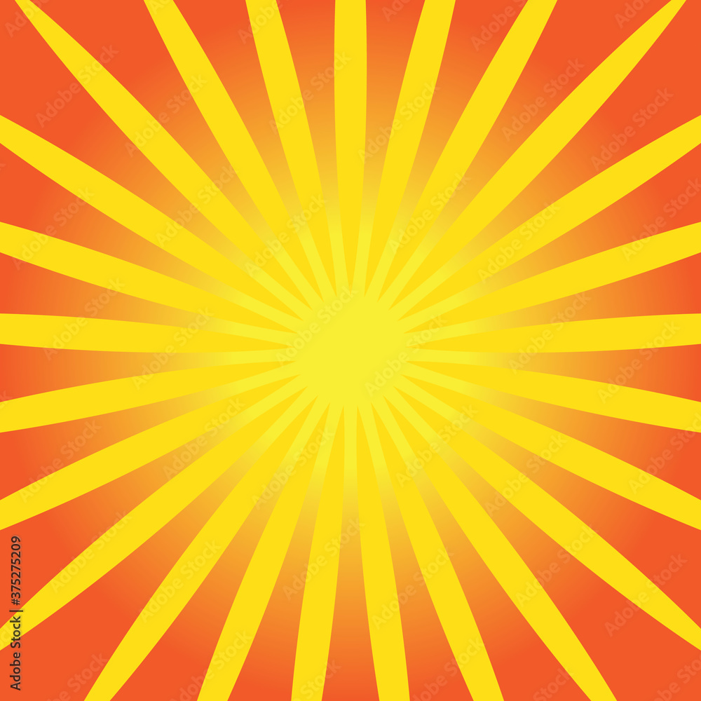 Sunburst retro sun rays yellow background. vector illustration Sunburst retro sun rays yellow background. vector illustration