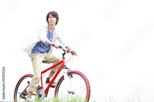 自転車に乗る男性 photo