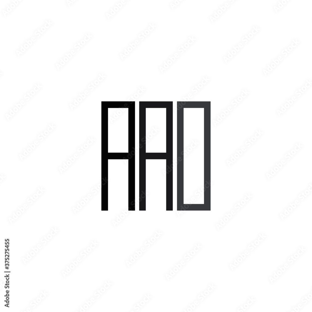 Initial design vector. letter AA0 logo template Polygon Monogram Logo