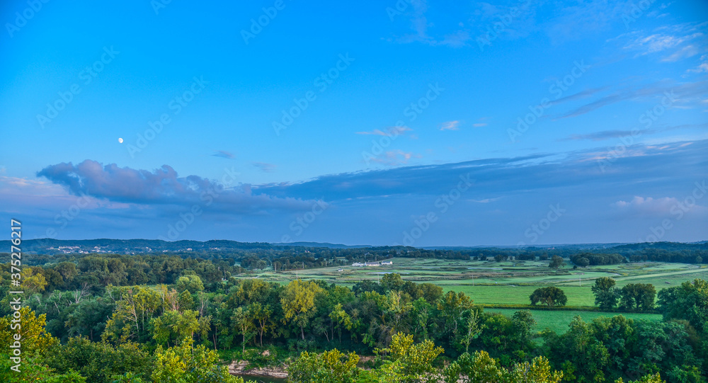 landscape view from bluff