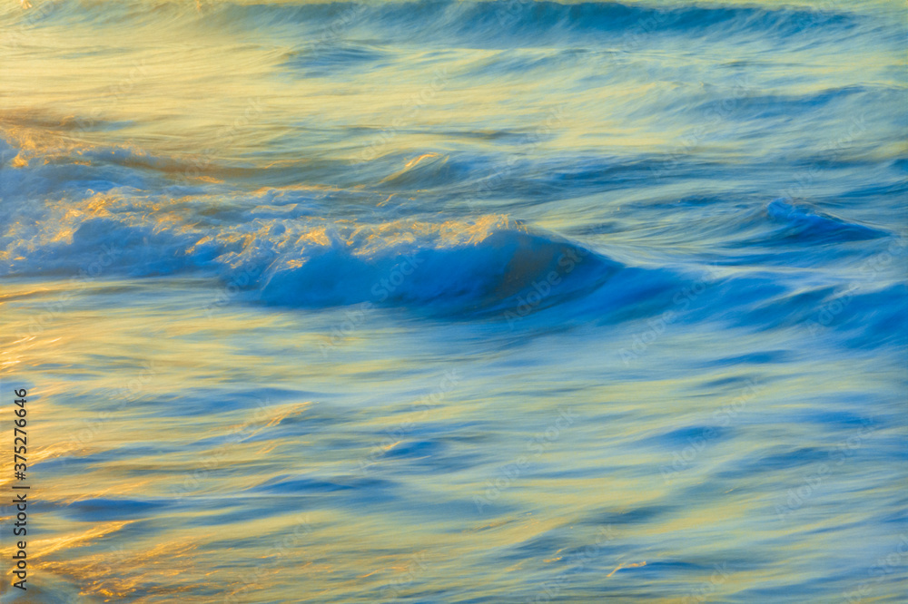 Fototapeta premium Closeup of incoming whitewater wave, motion blur
