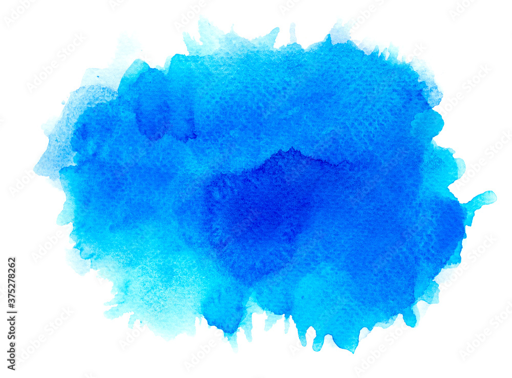blue watercolor background.
