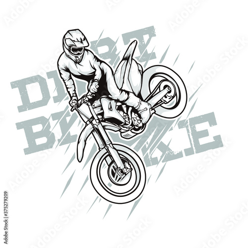 freestyle motocriss dirtbike illustration for poster or tshirt use