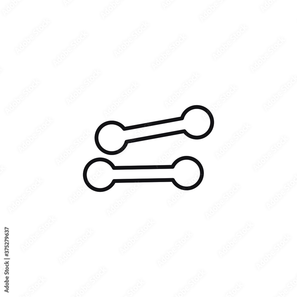 Flat icon weight, dumbbell isolated on white background EPS Vector - Vector Flat icon weight, dumbbell isolated on white background EPS Vector - Vector