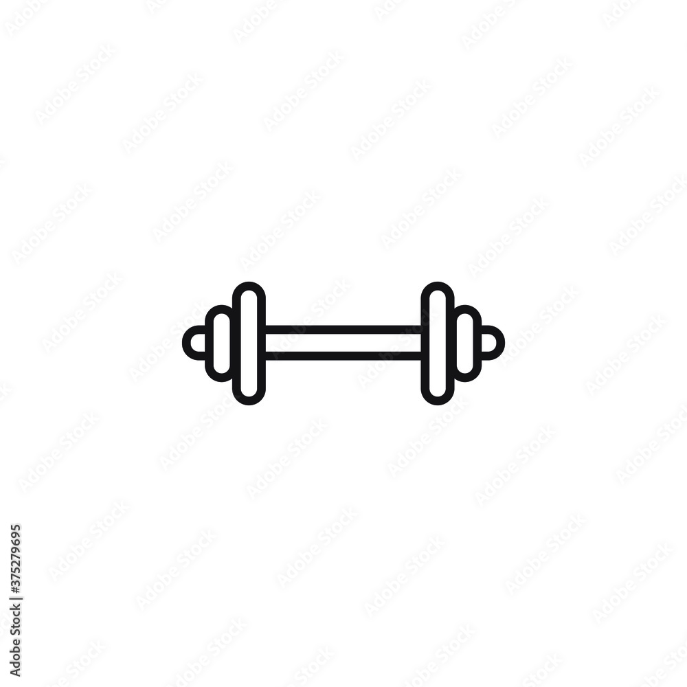 Flat icon weight, dumbbell isolated on white background EPS Vector - Vector Flat icon weight, dumbbell isolated on white background EPS Vector - Vector