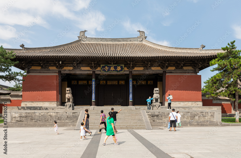Shanmen or Gate of Three Librations at Huayan Monastery, a Buddhist temple built during Liao dynasty in 11th century, Datong, Shanxi, China. Tourist attraction.