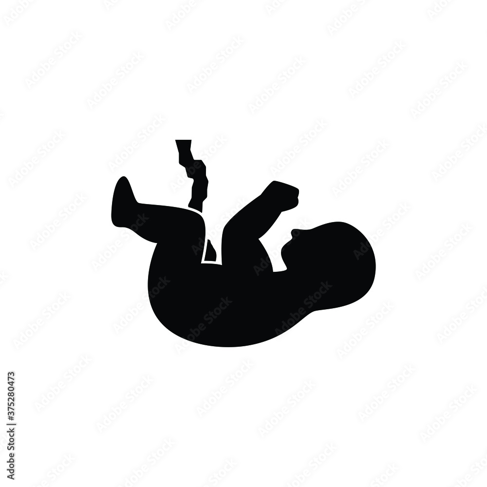 Unborn child icon vector on white background, sign and symbol. Unborn child icon vector on white background, sign and symbol.