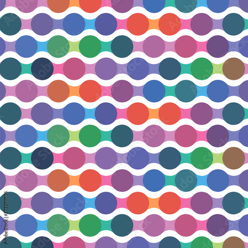 bright seamless pattern from wavy lines