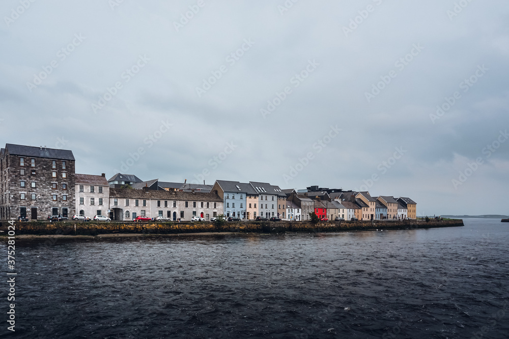 Galway bay, a beautiful color house, in west Ireland