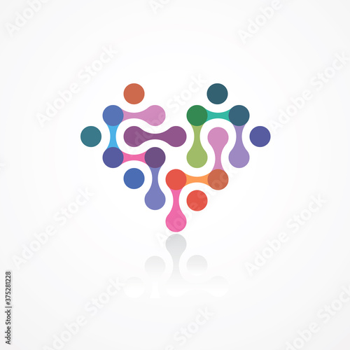 heart from the color connected elements