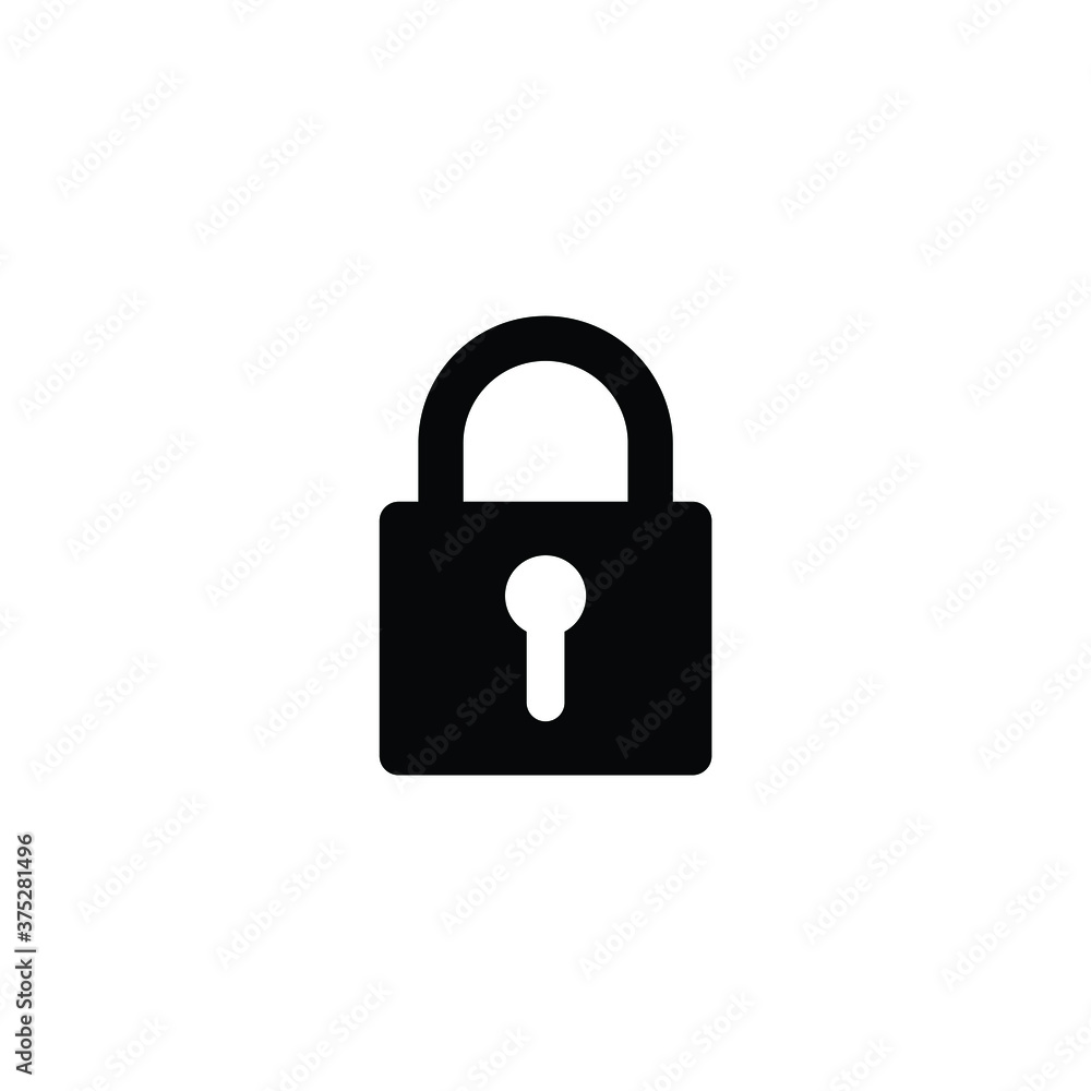 Lock icon vector on white background, sign and symbol. Lock icon vector on white background, sign and symbol.