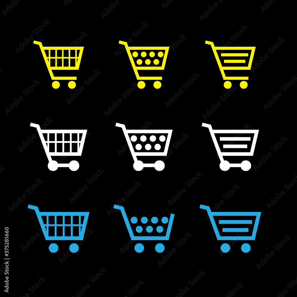 shopping cart icon set shopping cart icon set
