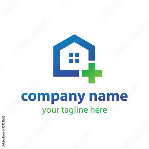 home health icon logo design vector concept template