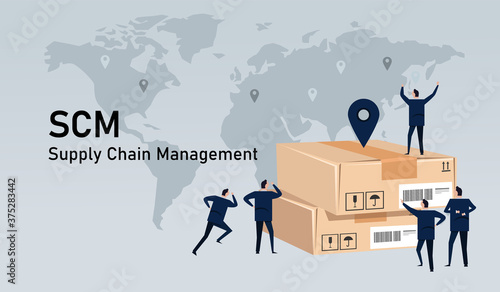 SCM Supply chain management delivery inventory logistic world wide commerce industry