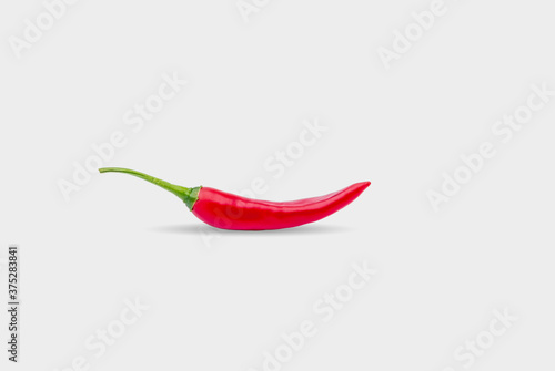 red hot chili peppers on white background.