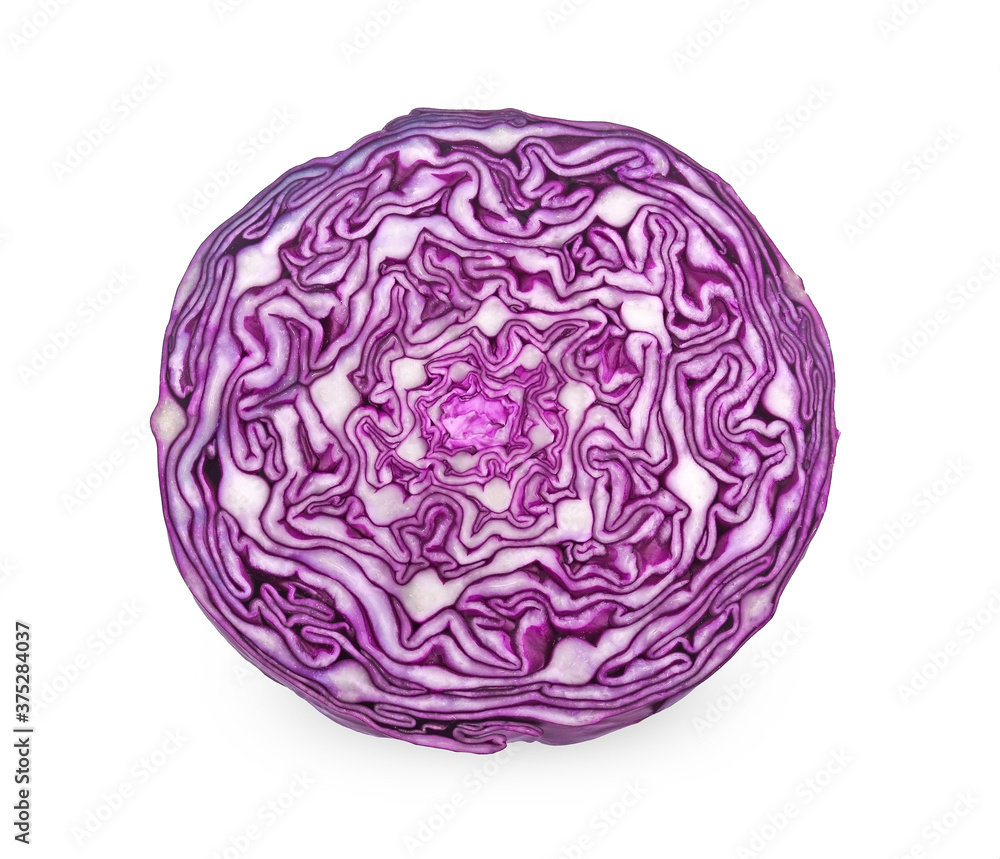 Purple cabbage isolated on white background. Purple cabbage isolated on white background.