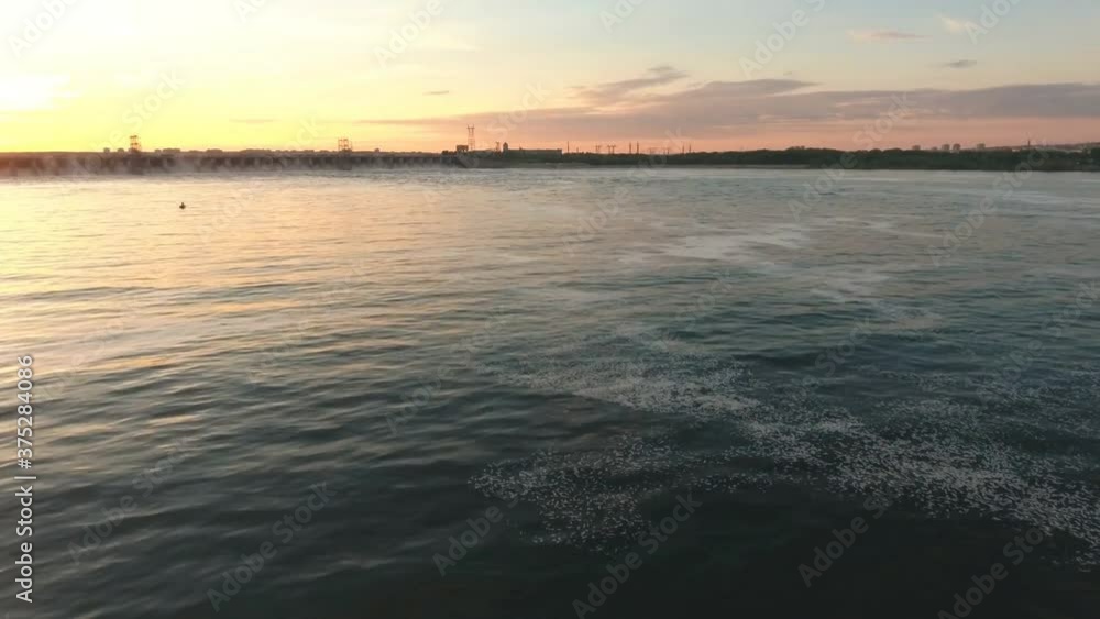 river-volga-dam-aerial-shooting river-volga-dam-aerial-shooting