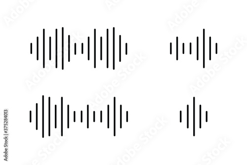 Wave statistic icon set