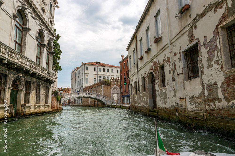 Bridge over the water channel in Venice