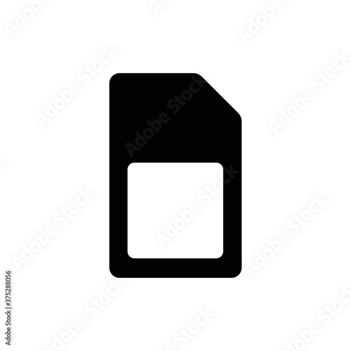 Sim card vector icon. Sim card icon symbol. Sim card - mobile slot icon. Mobile Cellular Phone Sim Card Chip Isolated