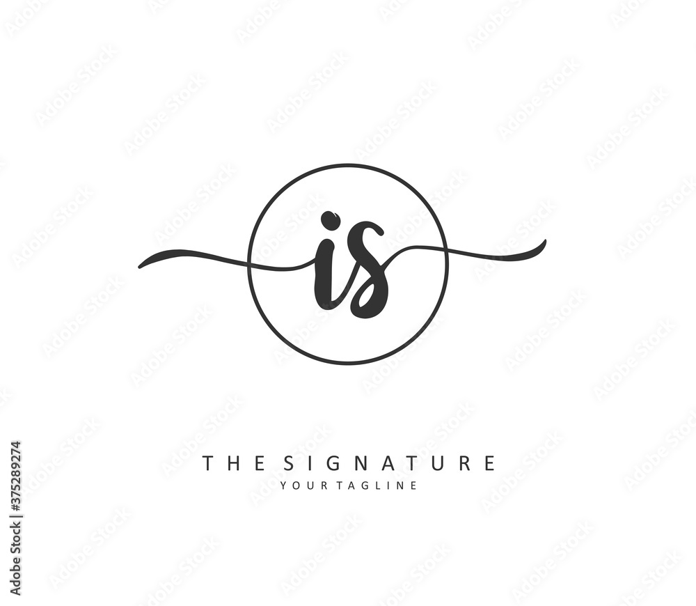 I S IS Initial letter handwriting and signature logo. A concept handwriting initial logo with template element. I S IS Initial letter handwriting and signature logo. A concept handwriting initial logo with template element.